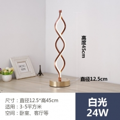 INSTOCK Modern Minimalist Led Bedside Lamp Bedroom Creative Gold Curve Stand