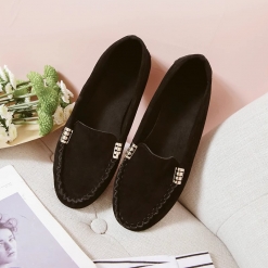 INSTOCK FLAT BLACK SHOE