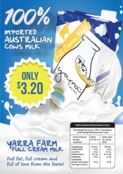 YARRA FARM full cream milk