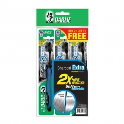 DARLIE Buy 2 Get 1 Free Charcoal Extra 2x More Bristles Softer and Comfortable 