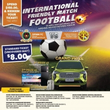 INTERNATIONAL FRIENDLY MATCH TICKET (BUY 10 FREE DELIVERY BSB AREA)
