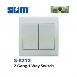 SUM 2 GANG 1 WAY SWITCH S-8212